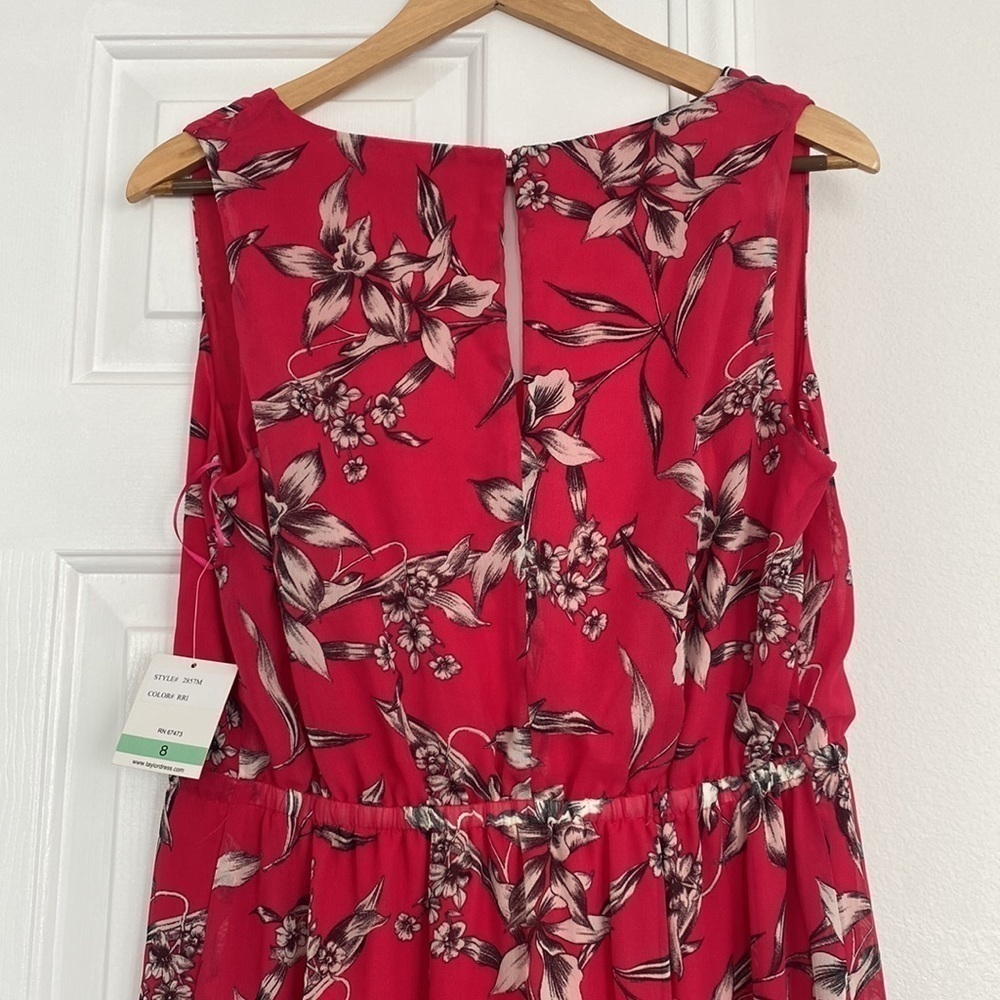 Taylor NWT Hot Pink Maxi Dress, size 8. - Picture 8 of 17